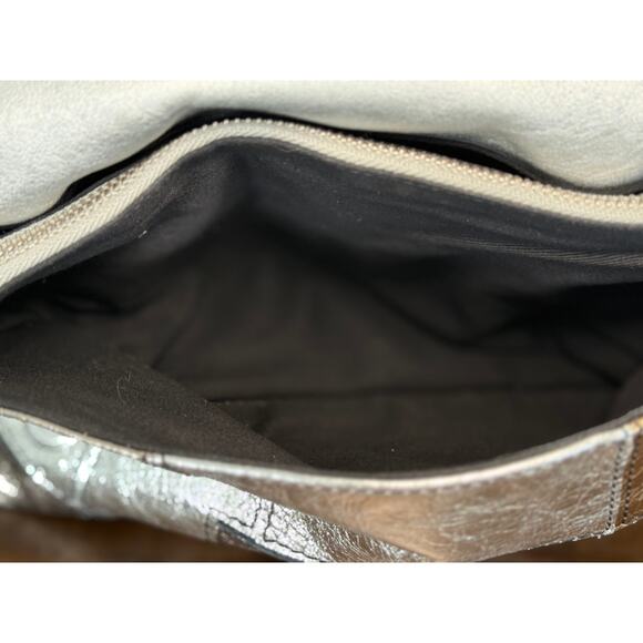 New without tags - Zadig & Voltaire Rocky Vintage Metal Leather Patchwork Bag - Picture 10 of 12